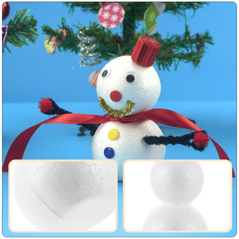 10pcs Snowman Crafts DIY Kit Christmas Crafting Balls Kids Snowman Making Kit, Size: 11.5X6CM
