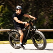 Jasion EB5 MAX Electric Bike for Adults, 750W Electric Mountain Bike with 48V 15Ah Battery, 26 Fat Tire Off-Road Ebike, 28MPH Shimano 7 Speed Bicycle UL2849
