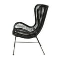 thumbnail image 3 of Wholesale Interiors Baxton Studio Colorado Modern Bohemian Black Rattan and Metal Accent Chair, 3 of 7