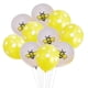 thumbnail image 2 of KAKOWELY Juego de 10 globos de 12 pulgadas con forma de abeja insecto, suministros para fiesta de cumpleaños de bebé, globos de látex, decoración para fiesta (5 abejas grises + 5 lunares amarillos), 2 of 4