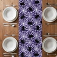 thumbnail image 6 of Halloween Table Runner - 120 Inch Long, Kitchen Dining Table Runner Dresser Scarves, Fall Black Spiderwebs Halloween Purple Webs Farmhouse Decor for Coffee Tables Wedding Party Banquet, 6 of 8