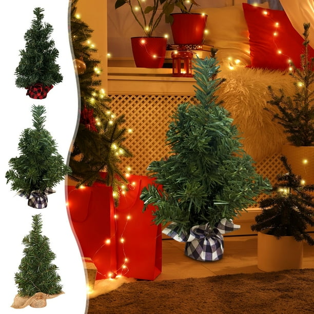 Árbol Simulado Adornos navideños artificiales en miniatura para decoración del hogar y regalos navideños, 60 cm, dorados, 1 unidad Rkxzt