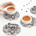 thumbnail image 7 of Lsque The Binding of Isaac Pattern 4" Drink Coasters Set of 4, PVC Leather Absorbent Coasters, Table Coaster Set Decorative Coffee Cup Coasters Housewarming Gift, 7 of 7