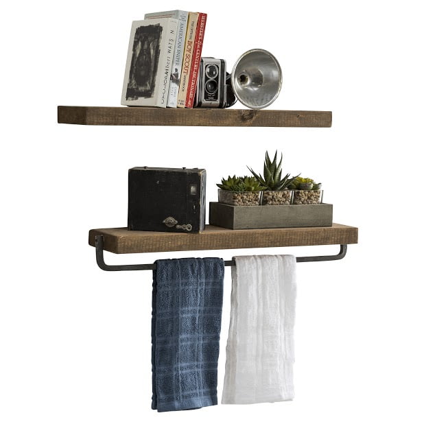 True Floating Shelf and Towel Rack
