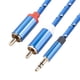 thumbnail image 4 of Cable auxiliar de 3,5 mm, cable de extensión macho, conversión a 2 RCA, cable de audio para transmisión convencional. 05 m, 4 of 8