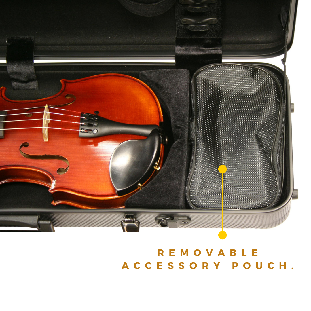PURE by GEWA Polycarbonate 2.4 Oblong Violin Case - Red/Black - Subway Handle