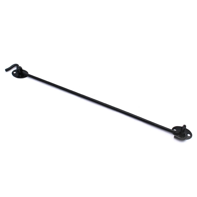 Maoww Window Eye Latch Switch Anti-rust Convenient Cabinet Hook Multi-functional Black Silent Catch Holder with Screws Gate Showcase Black 16inch