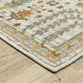 thumbnail image 4 of Oriental Weavers Andorra Area Rug - 2449B - 10' x 13'2" - in Ivory/ Gold - Vintage Bohemian Style, Stain Resistant, Family and Pet Friendly , Family, Dining, Living Room Rug, 4 of 5