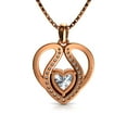 thumbnail image 3 of Rose Cute Necklace - 18ct Gold Plated 925 Sterling Silver Dephini, 3 of 7