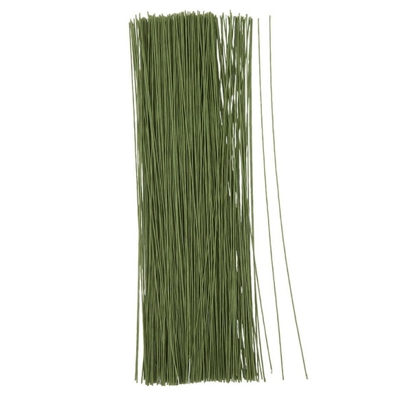 Juvale 300 Pieces Green 18 Gauge Wire for DIY Crafts, Artificial Flower Arrangements (16 in)