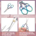 thumbnail image 3 of Embroidery Scissors 5 Inch Stainless Steel Knitting Scissors Sharp Tip Vintage Style Craft Scissor Sewing Scissors Cutting Tool with Cover Leather Sheath Paper Cutter Trimming Threading, 3 of 9