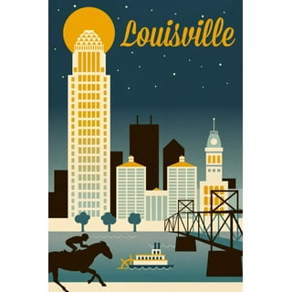 Louisville Kentucky City Skyline Tote Bag by Michael Tompsett