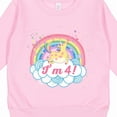 thumbnail image 3 of Inktastic 4th Birthday Unicorn Rainbow Cute Girls Toddler Sweatshirt, 3 of 4