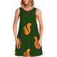 thumbnail image 1 of Fotbe Bold Squirrel Silhouettes Vestido de Verano sin Mangas para Mujer – Vestido Midi Línea A, Estilo Camiseta Floral, Vestido Playero Casual y Fluido, 1 of 7