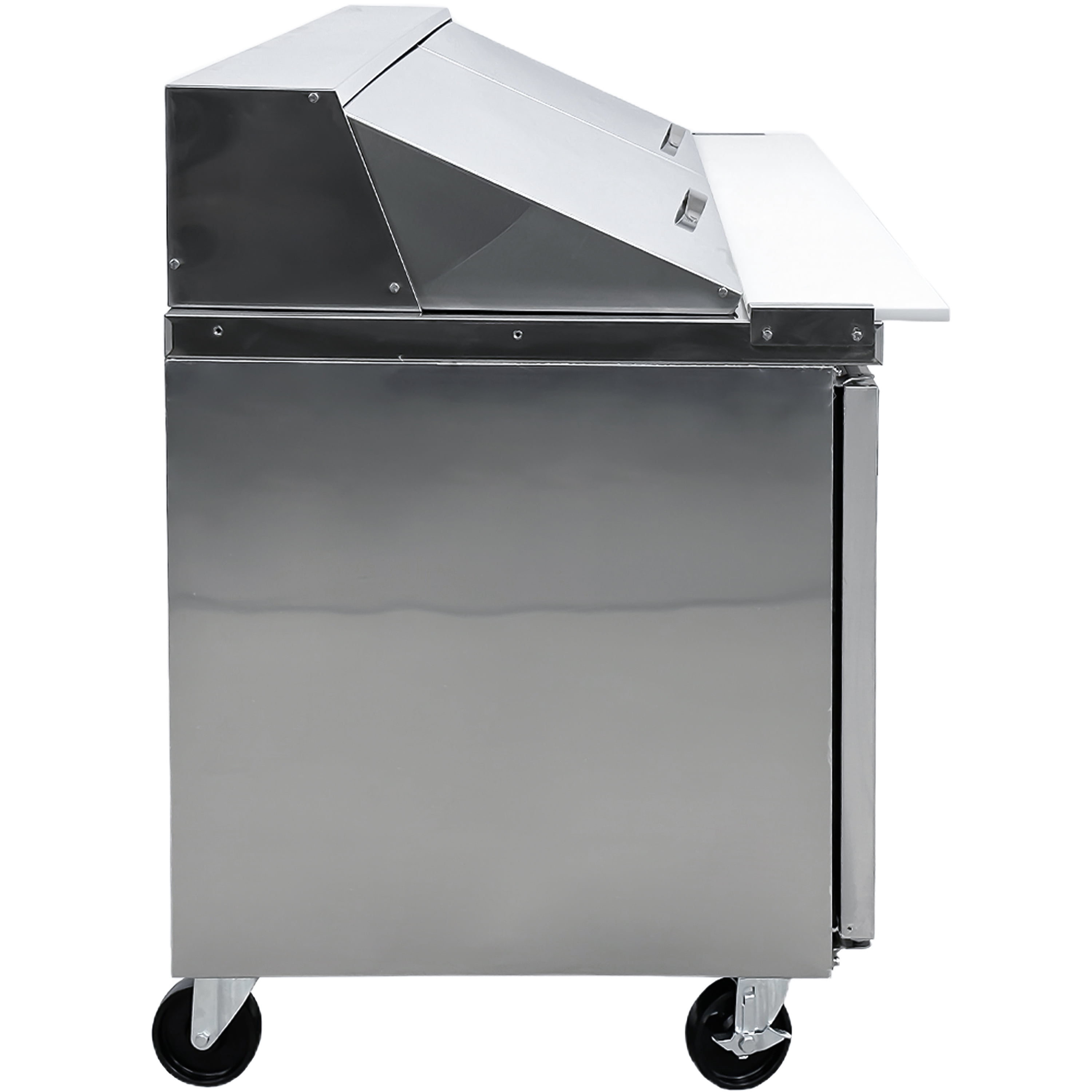 73 in. Food Prep Table Refrigerator, 3 Stainless Steel Doors, 20.3 Cu.Ft., Stainless Steel, NSF Certified