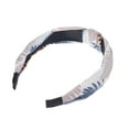 thumbnail image 5 of Unique Bargains 1 Pc Grace Star Pattern Wide Cross Knot Headbands for Women Coffee, 5 of 6