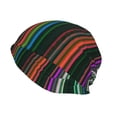 thumbnail image 2 of Logiee Colorful Stripes Print Unisex Knit Beanie for Men Women Winter Hat,Beanies Skull Caps, 2 of 7