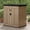Brown+Black, variant on Dextrus 15 cu. ft. Lockable Resin Storage Cabinet, Horizontal Outdoor Tool Shed with 2 Shelves for Patio Garden Yard, Brown+Black