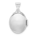 thumbnail image 3 of Auriga 925 Sterling Silver Rhodium-plated Scroll Design Oval Locket for Women (L-24mm, W-14.15mm), 3 of 7