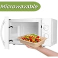 thumbnail image 4 of 100 Pack 32 oz Rectangle Paper Bowls, 9" Disposable Large Salad Bowl, Microwavable Bagasse Lunch Plate for School, Heavy Duty Food Catering Container for Burrito Baked Potato Taco Nacho Party, 4 of 8