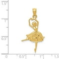 thumbnail image 2 of 14k Yellow Gold Polished Dancing Ballerina Pendant Necklace Measures 32.4x16.8mm - Pendant for Women, 2 of 2