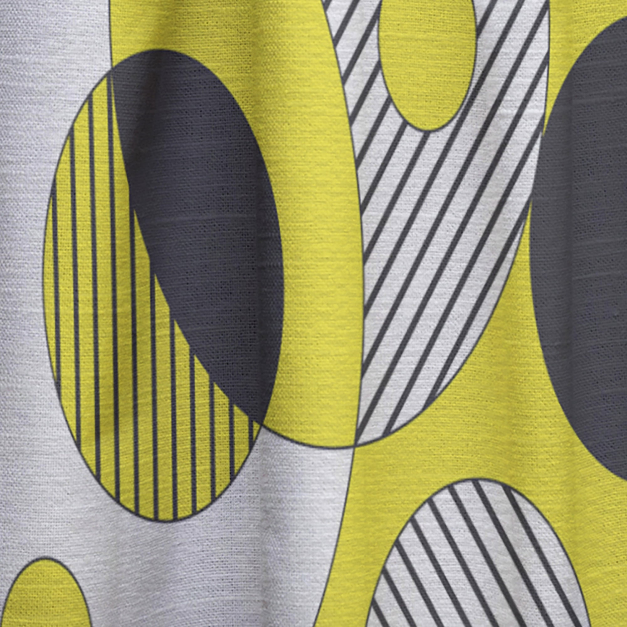 Designart 'Circular Abstract Retro Pattern Geometric I' Mid-Century Modern Curtain Panel