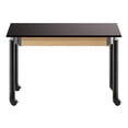 thumbnail image 3 of National Public Seating PSLT2448AH-10-C 24 x 48 in. Height Adjustable Science Lab Table with Black Caster Legs, Phenolic Top - Black, 3 of 4