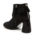 thumbnail image 2 of Ninety Union MARVELOUS-BLK-9 Velvet Ankle Bootie with Zipper & Wrapped Block Heel, Black - Size 9, 2 of 2