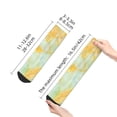 thumbnail image 4 of Naloa Yellow With Teal Marble Ankle Socks for Women Non Slip Socks No Show Socks Classic Low Cut Casual Socks Casual Socks, 4 of 7