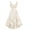 Beige square neck midi dress a1, variant on Women Square Neck Sleeveless Midi Dresses Summer Casual Ruffle Boho A-Line Flowy Vacation Beach Party Sundresses Loose Fit Clothes, Beige S