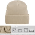 thumbnail image 3 of TELOLY Beanies Hats Men,Versatile Knit Hat Mens Beanie,Effortless Everyday Style Hats for Men,Beige, 3 of 6