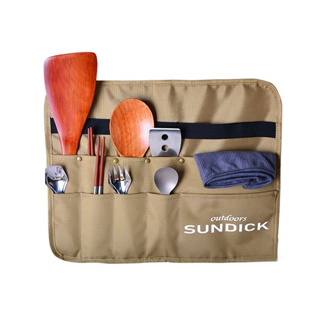Bolsa organizadora de utensilios de cocina, bolsa de vajilla de Picnic con múltiples bolsillos, accesorios para barbacoa