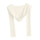 thumbnail image 1 of Bufanda de punto con capucha para mujer, pasamontañas de invierno, suave, para el cuello y las orejas, para exteriores Blanco, 1 of 8