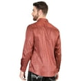 thumbnail image 4 of El General Burgundy Casual Long-Sleeve Shirt 44552, 4 of 6