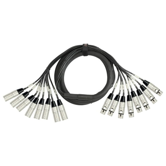 Cable KIRLIN MT-815-5M, 5 m, 8 canales, XLR M/F, multipista