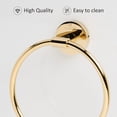 thumbnail image 2 of Aquarium Bath Towel & Napkin Hanger/Holder/Ring | Made with Stainless Steel 304 | PVD Rose Gold Finish | Ideal Bathroom & Kitchen Accessories for Sink, Wash Basin | Ruby (Gold), 2 of 9