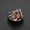 Red, variant on Stainless Steel Dragon Claw Ring With Red, Blue, Black Cubic Zirconia For Men-Black-7