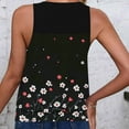 thumbnail image 4 of HOMBOM Summer Muscle Tops for Women 2025 Black Loose Fit Floral Flowy Sleeveless V-Neck Shirt, 4 of 4