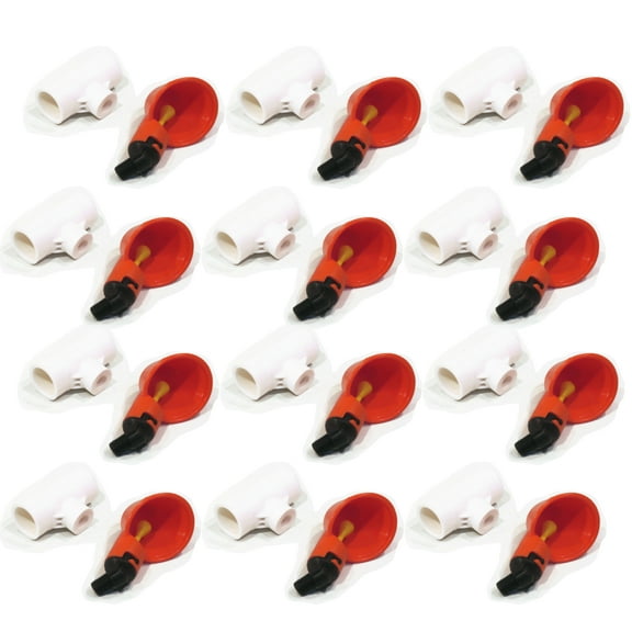 The ROP Shop (12-Pack) Poultry Water Drinking Cup & PVC Fitting Chicken Hen Automatic Drinker