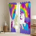 thumbnail image 3 of Erosebridal Monogrammed R Curtains and Drapes (52x63), Dreamy Unicorn Curtains for Living Room, Initial A to Z Letter Blackout Curtains for Bedroom, Window Curtains Room Decoration, 3 of 6