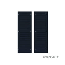 Shed Shutters Louvered 9" W x 27" H Bedford Blue for Sheds, Playhouses, and Chicken Coops 1 Pair (LS927BB-BX2)