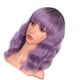 thumbnail image 1 of Peluca rizada falsa, sintética, suave, transpirable, corta, rizada, ondulada, con flequillo para mujer, color morado, 1 of 12