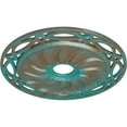 thumbnail image 3 of Ekena Millwork 26 5/8"OD x 4 1/2"ID x 1 3/8"P Loera Ceiling Medallion (Fits Canopies up to 6 1/4"), Hand-Painted Copper Green Patina, 3 of 5