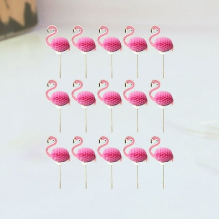ULTNICE 25Pcs Cake Picks MultiColored Flamingo Shape Cake Decoration For Party Hosts
