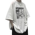 thumbnail image 2 of Hombres Casual Camisetas de Manga Corta Moda Suelta Figuras de Dibujos Animados Imprimir Hombres Manga Corta Tops de Verano para Viajes Diarios, 2 of 8