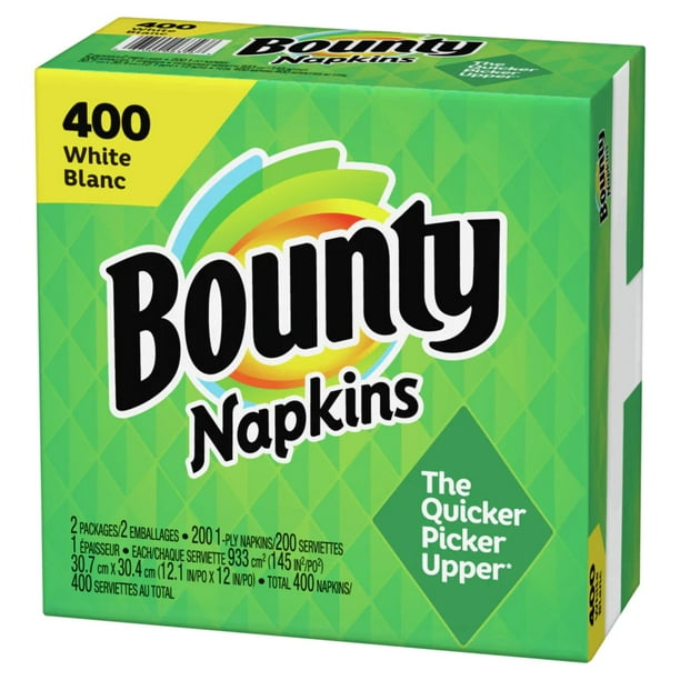 Bounty Quilted Napkins, TwinPack, 400 Napkins Walmart.ca