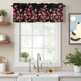 thumbnail image 2 of Spring Floral Valance Curtain Watercolor Red Wildflower Rustic Farmhouse Starry Sky Window Valances Rod Pocket Short Curtains Window Treatments for Kitchen Bedroom Bathroom Laundry 54" x 18", 2 of 9