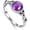 6, variant on 925 Sterling Silver Genuine Amethyst Ring for Women Vintage Celtic Knot Jewelry Ring with 7mm Round Purple Violet Crystal