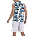 thumbnail image 2 of Sikiie Blue Excavator Basketball Jersey Reversible Men's Mesh Athletic Sports Shirts Training Practice S-4XLMedium, 2 of 6