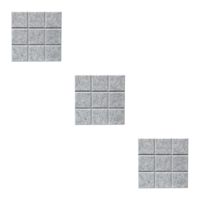 Youkk Convenient 12 x 12 Cork Board Tiles for Collaborative Work and Brainstorming silver gray 12 Inch x 12 Inch 3Set